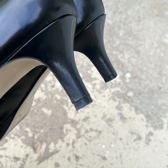 Worn once Alex Marie soft black leather open toe heal - Picture 10 of 12